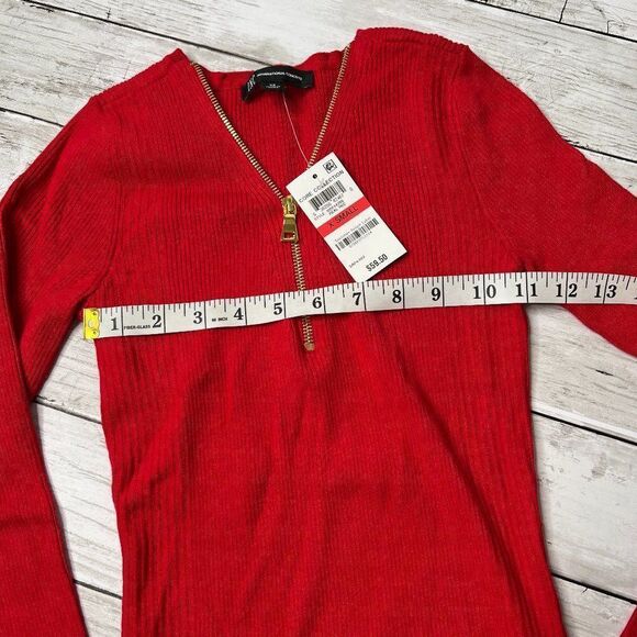 INC Concepts Red long sleeve top XS - Picture 4 of 6